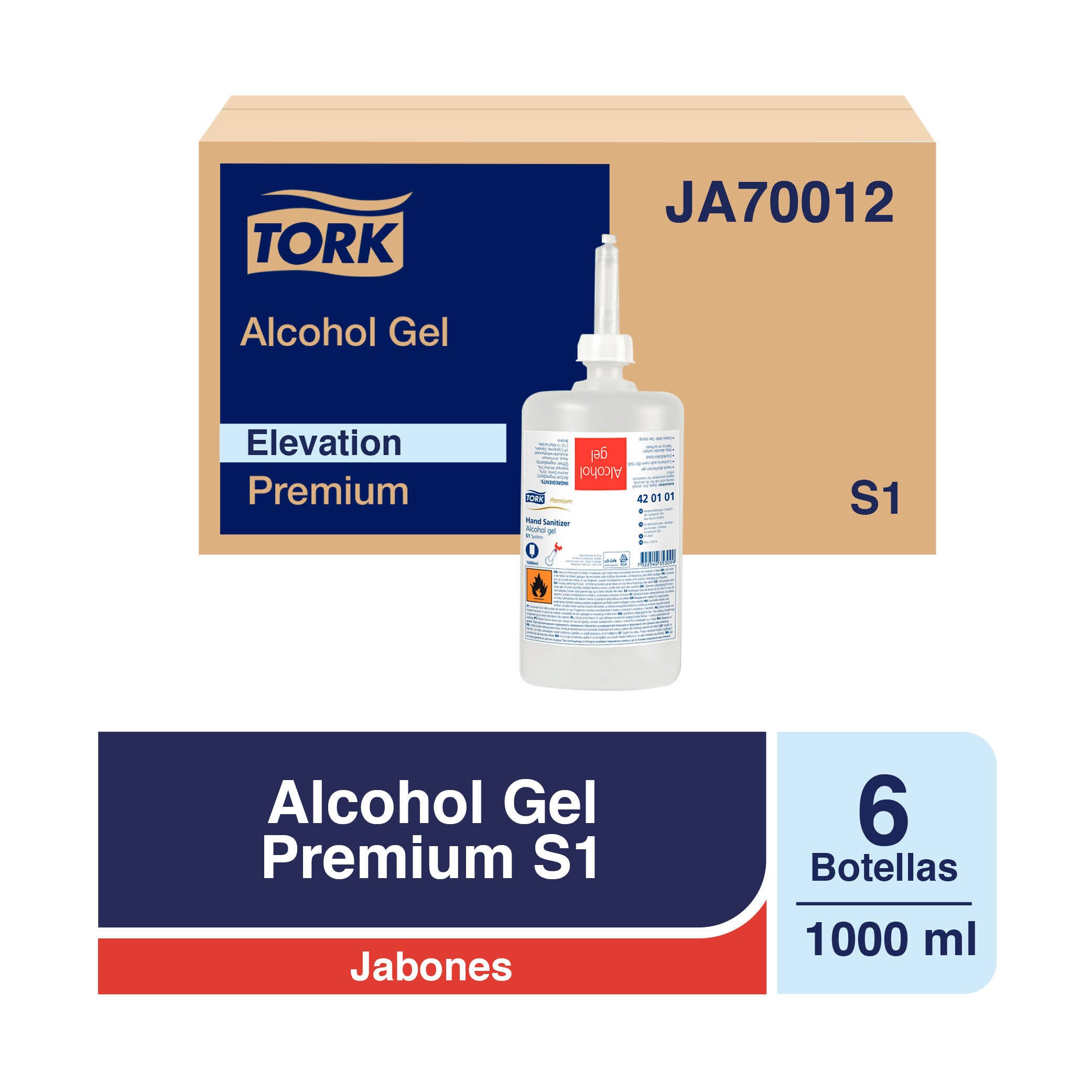 Alcohol Gel 79,99% Tork Línea Elevation JA70012 | Venta Por Mayor