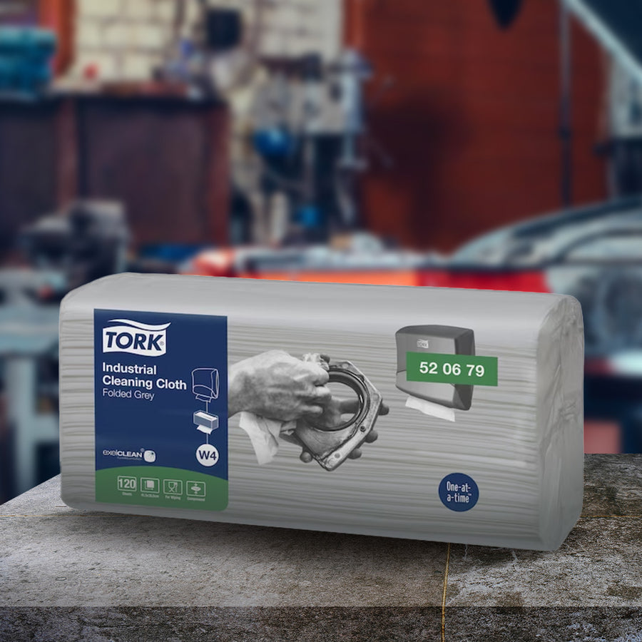 Paño de Limpieza Industrial Wipe Tork 4 paq de 120 Paños