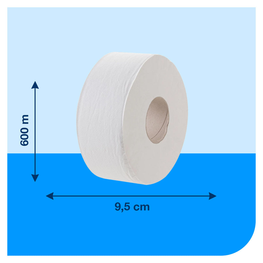 Papel Higiénico Jumbo Tork - 6 Rollos De 600 Metros c/u por Paquete