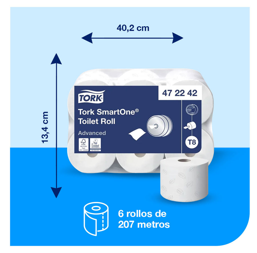 Papel Higiénico Tork Smartone ® 6 Rollos De 1150 Hojas