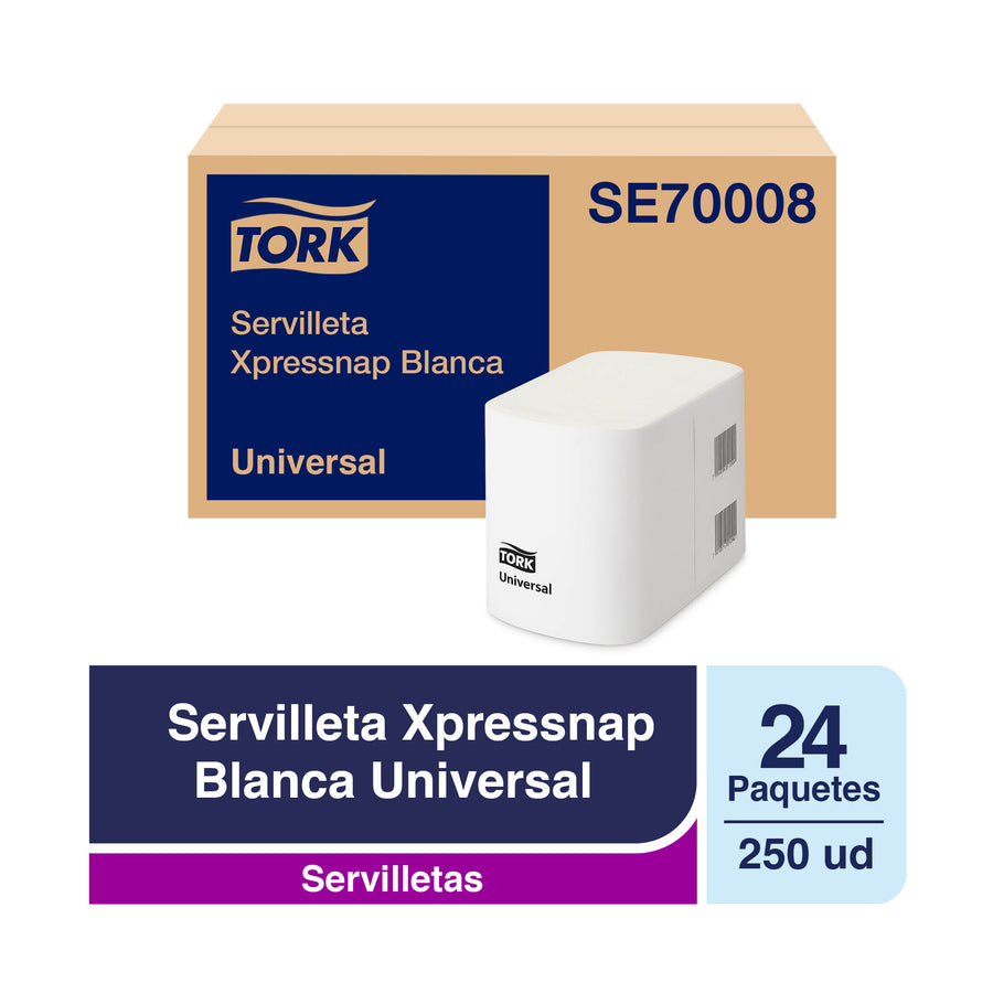 Servilleta Interfoliada Tork - 24 Paquetes de 250 Hojas Por Caja