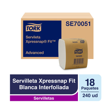 Servilleta Tork Xpressnap Fit ® 18 Paquetes De 240 Unidades