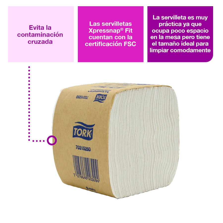 Servilleta Tork Xpressnap Fit ® 18 Paquetes De 240 Unidades