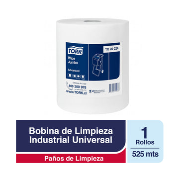 Paño de Limpieza Industrial Wipe Tork Advanced Rollo de 525 Metros