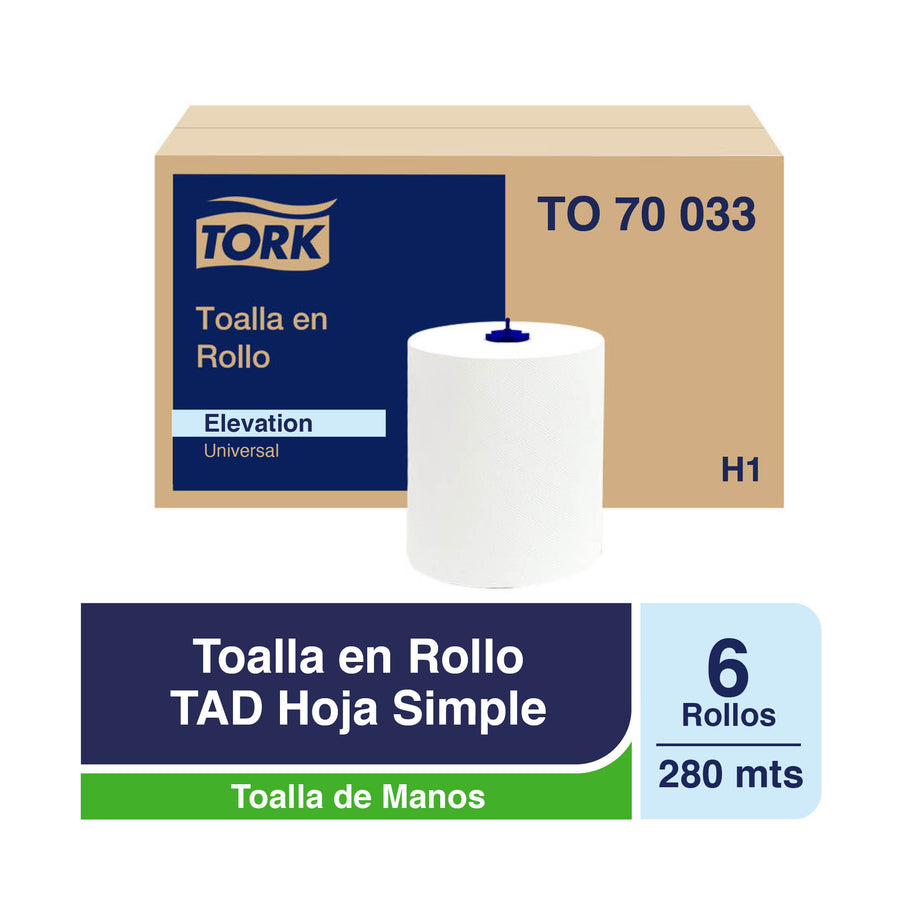 Toalla en Rollo Jumbo Tork Matic® Universal TAD 6 Rollos de 280 Metros